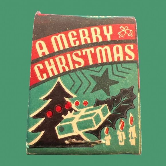Vintage “Merry Christmas” B/G Foods Matchbook Unstruck - Picture 1 of 3